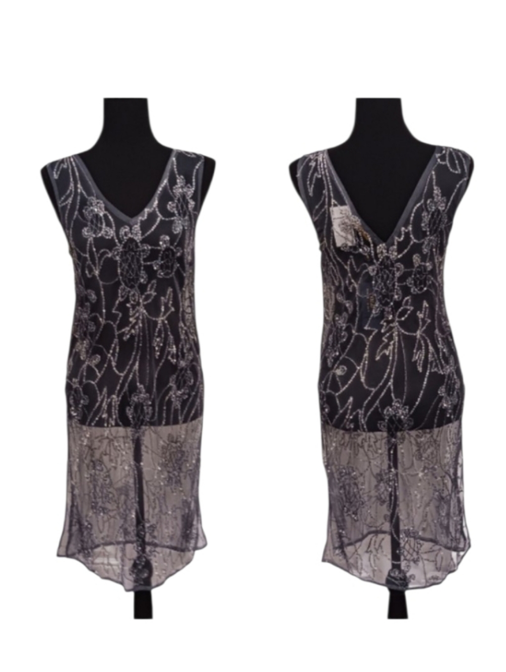 Polo Ralph Lauren Beaded Tulle Longline Tunic Top Dress Topper See Sizing Note